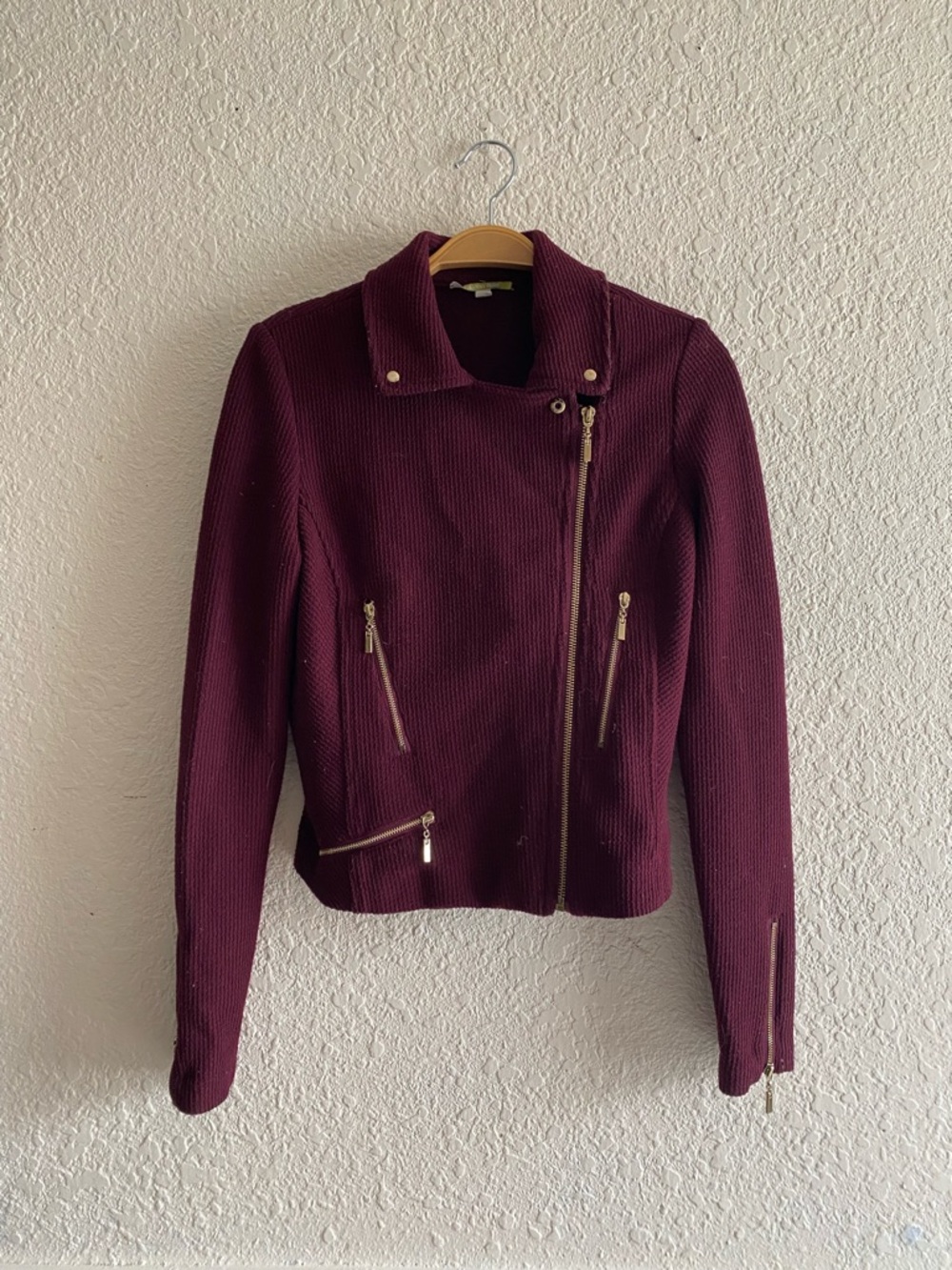 Dillards Gianni Binni Gold Zip Sweater